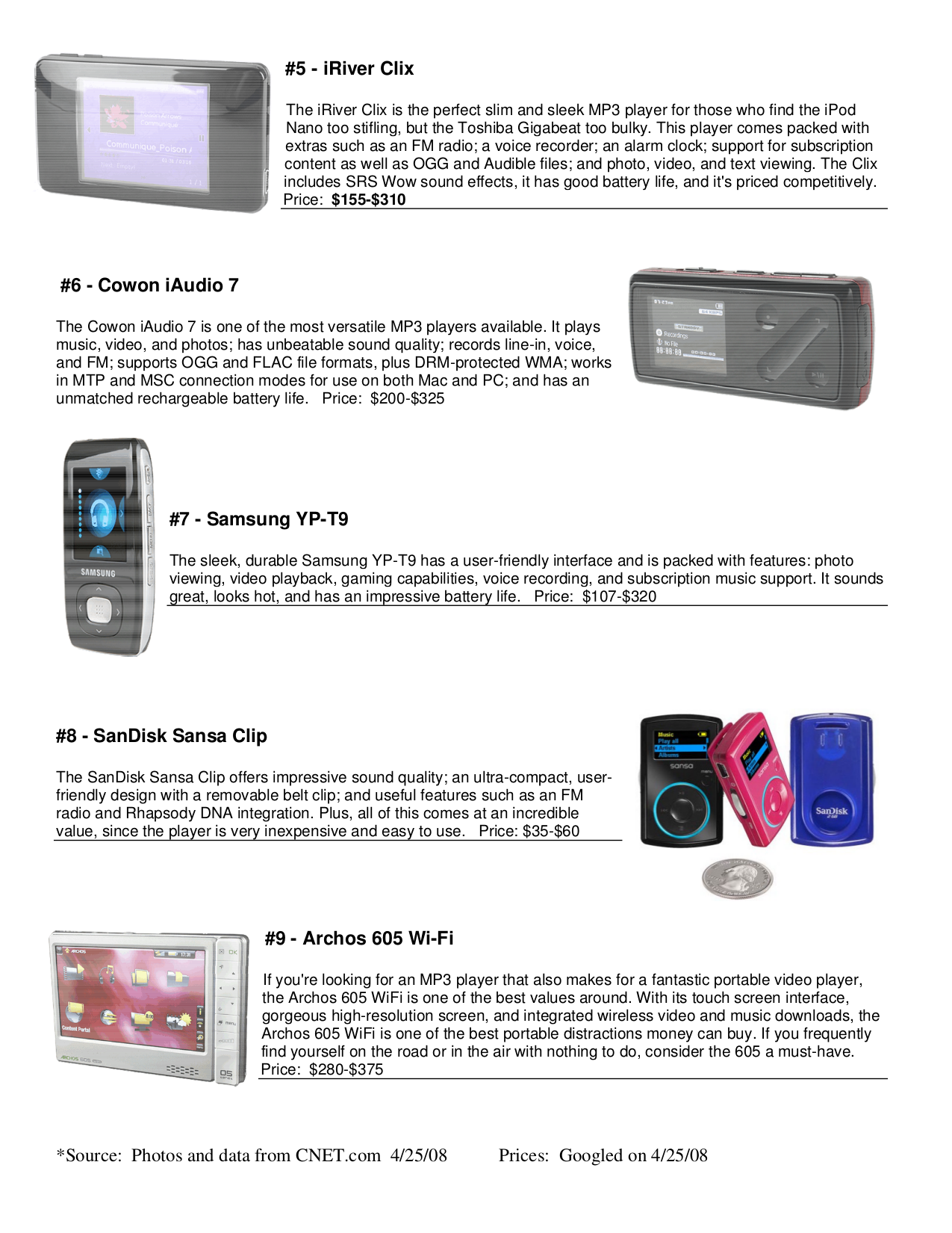 iriver clix manual